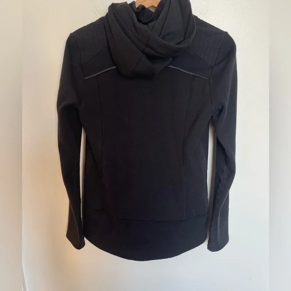 Athleta Stronger Hoodie Zip Up Sweatshirt Black - Picture 9 of 9